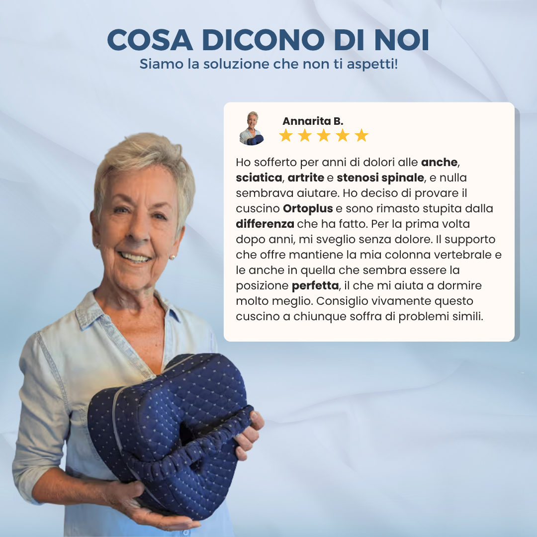 OrtoPlus™ - Cuscino Ortopedico Memory Foam per Gambe | Supporto Posturale per Dormire sul Fianco