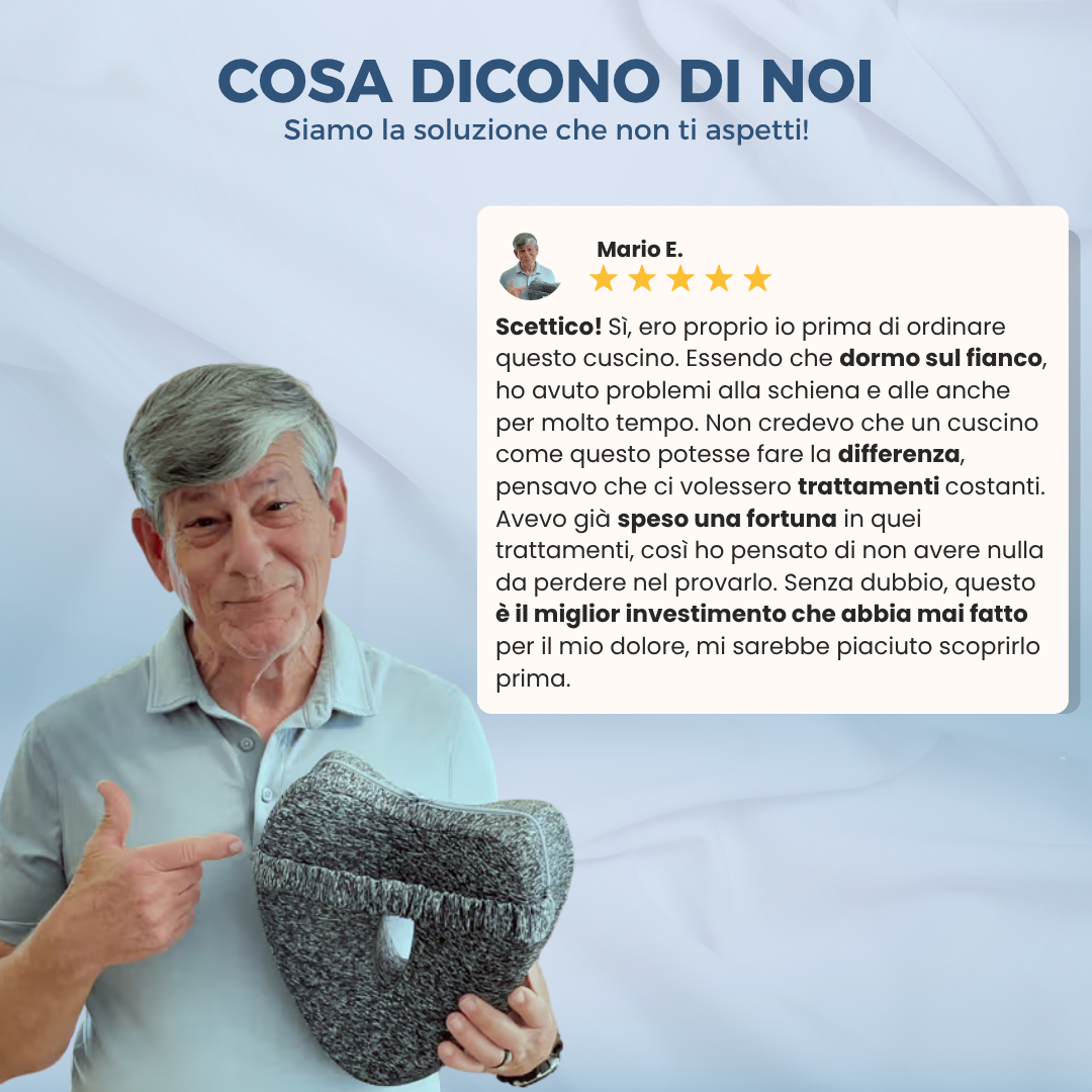 OrtoPlus™ - Cuscino Ortopedico Memory Foam per Gambe | Supporto Posturale per Dormire sul Fianco