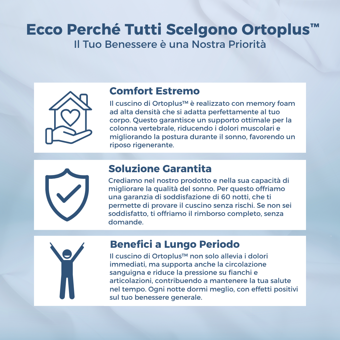 OrtoPlus™ - Cuscino Ortopedico Memory Foam per Gambe | Supporto Posturale per Dormire sul Fianco