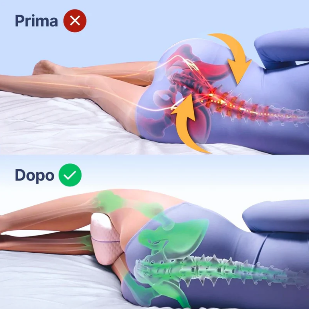 OrtoPlus™ - Cuscino Ortopedico Memory Foam per Gambe | Supporto Posturale per Dormire sul Fianco
