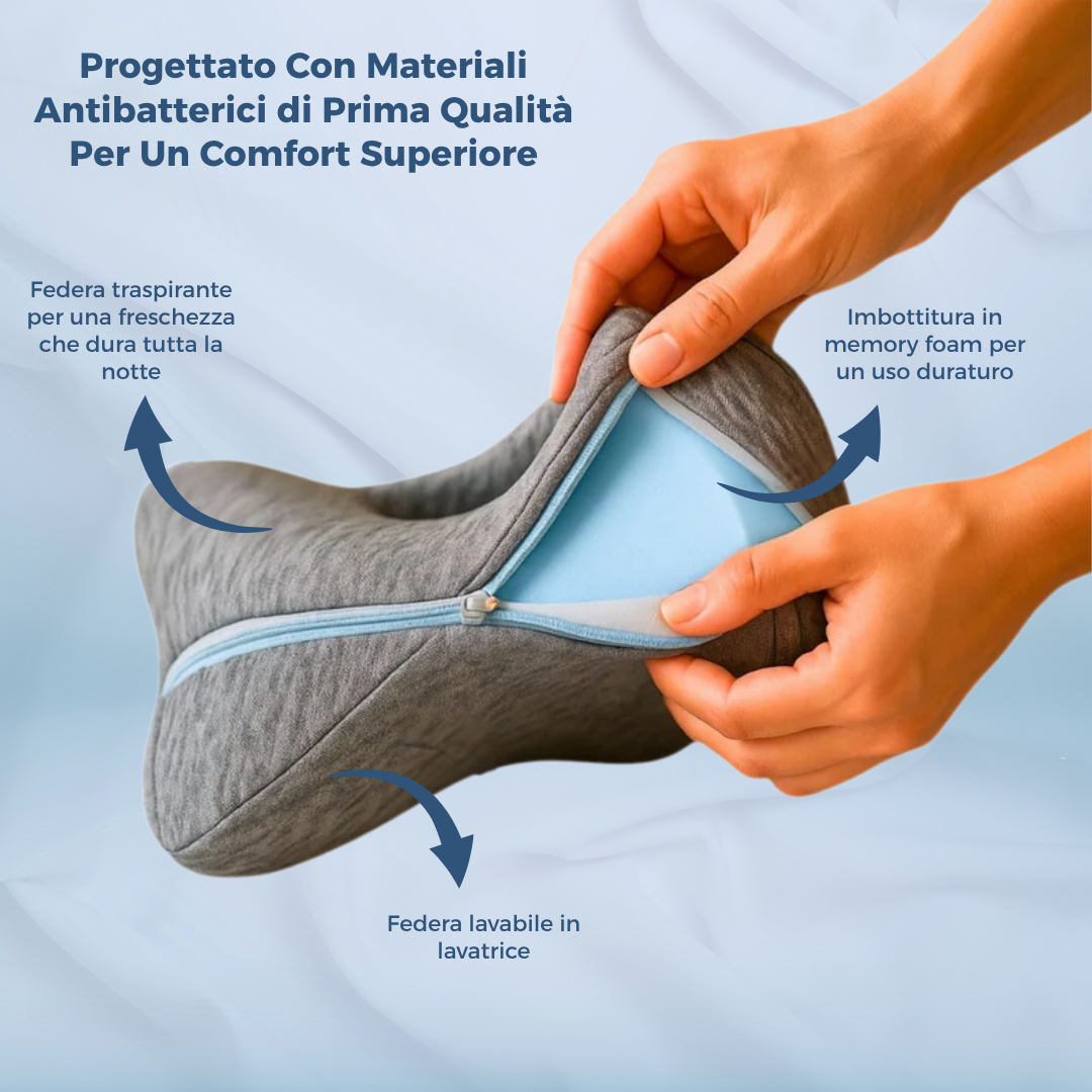 OrtoPlus™ - Cuscino Ortopedico Memory Foam per Gambe | Supporto Posturale per Dormire sul Fianco