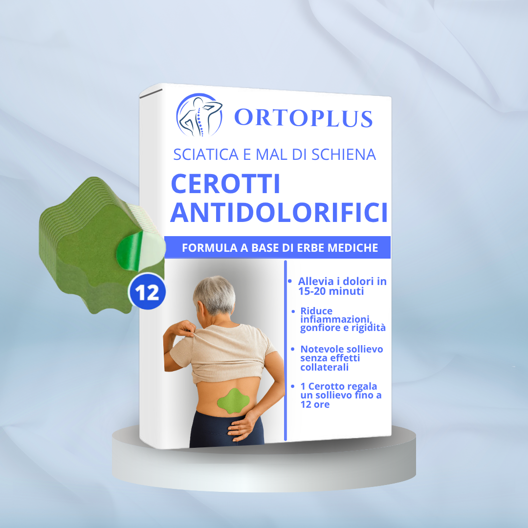 OrtoPlus™ - Cerotti Termici Riscaldanti per Zona Lombare | Con Estratti Naturali - 12 Pezzi