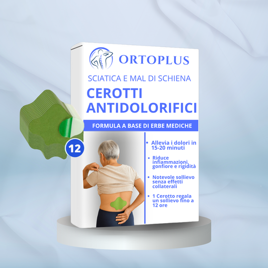 OrtoPlus™ - Cerotti Termici Riscaldanti per Zona Lombare | Con Estratti Naturali - 12 Pezzi